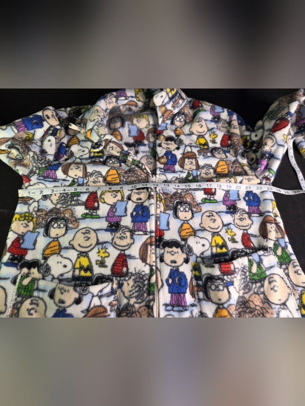 Handmade "Peanuts" Fleece Robe M/L - Picture 7 of 7